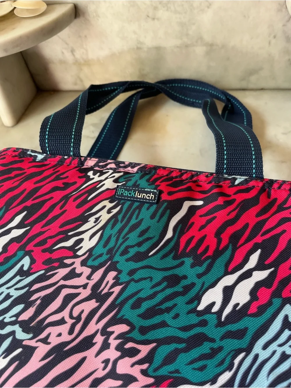 iPack Insulated Lunch Bag Colorful Zebra Print